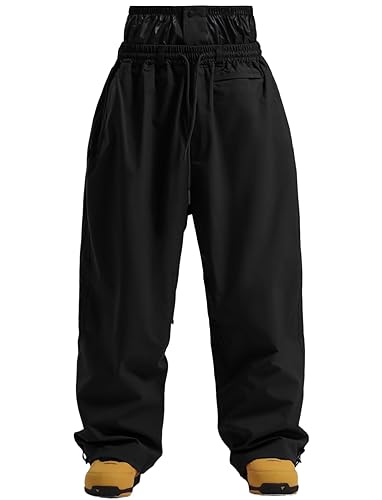 GSOU SNOW Mens Snow Pants Women Baggy Snowboard Pants Loose