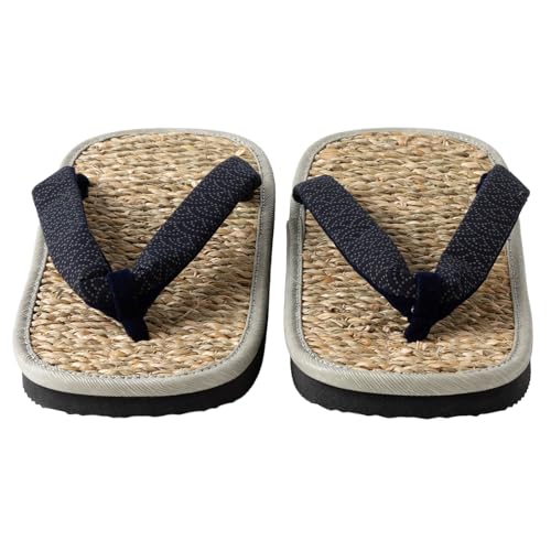 Asayu Japanese Traditional Rice Straw Setta Sandals, Made in Japan Tatami Zori, Moisture Absorbent, Odour Resistant "SameSeigaiha"4