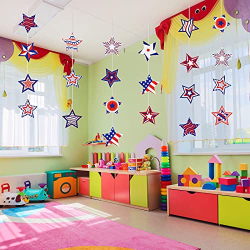 64 Pieces Patriotic Stars Paper Cutouts Patriotic Day Stars Accents With 80 Pieces Glue Point Dots For Independence Day 4Th Of July Memorial Day Patriotic Decoration Home Office School #TOP3