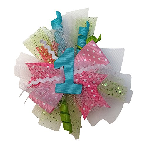 Bows for Belles Birthday Puff Hair Clip Bow for Girls (1st Birthday) Made in the USA