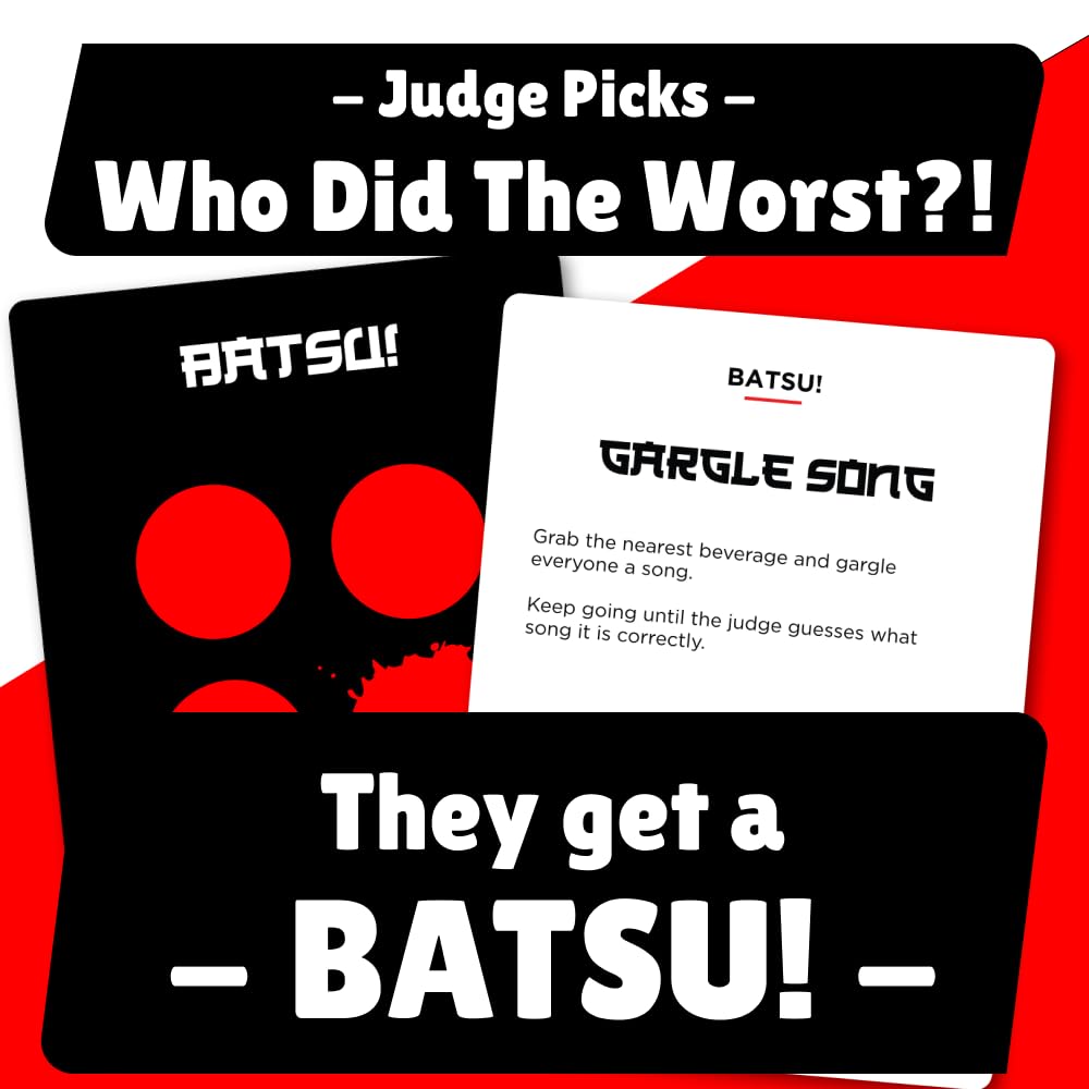 BATSU! Das Partykartenspiel! leicht zu erlernen, schnell runden, wiederspielbares Partykartenspiel, +14, unbeschwerter Spaß für die ganze Familie