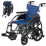 Retaoldth Premium Self-Propelled Wheelchair with Clean-Grip Handrims, Gear Drive for Effortless Mobility, Easy Transfer Removable Arms, Dual Brakes for Safety, Senior & Adult Transport Chair, 18' Seat
