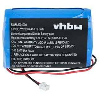 vhbw 1x batteria compatibile con Panasonic BR-ACF2R Programmable Logic Controller (2000mAh, 6V, Li-MnO2)