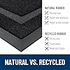 OLANLY Front Door Mat Indoor Outdoor Entrance, Waterproof All-Season, All-Weather Doormat, Sturdy Natural Rubber, Fade Resistant, Low Profile, Easy Clean Patio Porch Entryway Mat, 29.5x17, Black #4