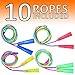 Elcoho 10 Pack Kids Rainbow Jump Rope Set Jumping Ropes Vibrant Skipping Ropes for Kids Outdoor Fun, Party Favors, 7.2 Feet