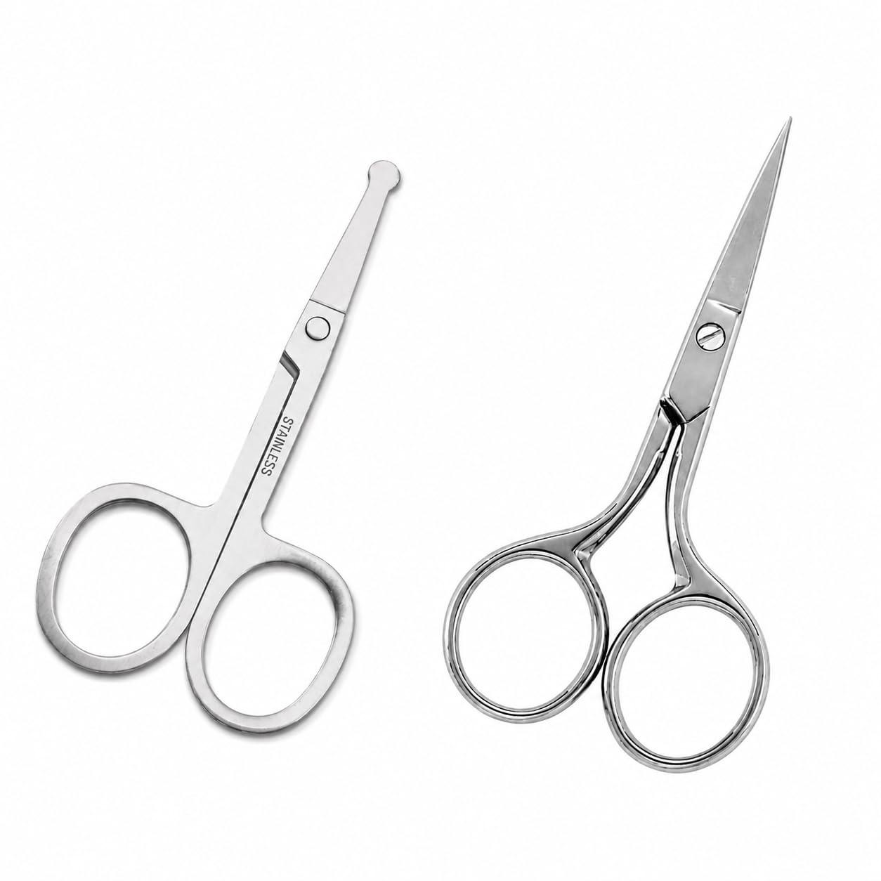 Grooming Scissor Small for Men & Women | Multipurpose Scissor Ideal for Men for Moustache, Beard, Ear and Nose Hair Trimming | Suitable for Women for Eyelashes and Eyebrow Trimming (Set of 2)-image-16