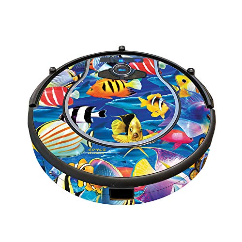 Image of MightySkins Skin Compatible with Shark Ion Robot 750 Vacuum Minimal Coverage - Tropical Fish | Protective, Durable, and Unique Vinyl wrap Cover | Easy to Apply, Remove | Made in The USA