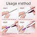 Small Sanding Bands Nail Drill Bits, Corfulra 200PCS Sanding Bands for Nail Drill with Two 3.1mm Mandrel bits, 240 Extra Fine Grit Nail File for Acrylic Nails Gel Manicures and Pedicure, Purple