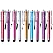 Wisdompro Stylus with Lanyard Tether for Capacitive Touch Screen with Microfiber Cleaning Cloth (9 Pieces)