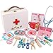 Yaunli Kinder Medizin-Box Spielzeug Kinder-Ärzte Kit Toy Doktor Toy Krankenschwester Injection Holz Box Geschenk-Box-Jungen-Mädchen Doktor Krankenschwester medizinische Ausrüstung Spielzeug-Set