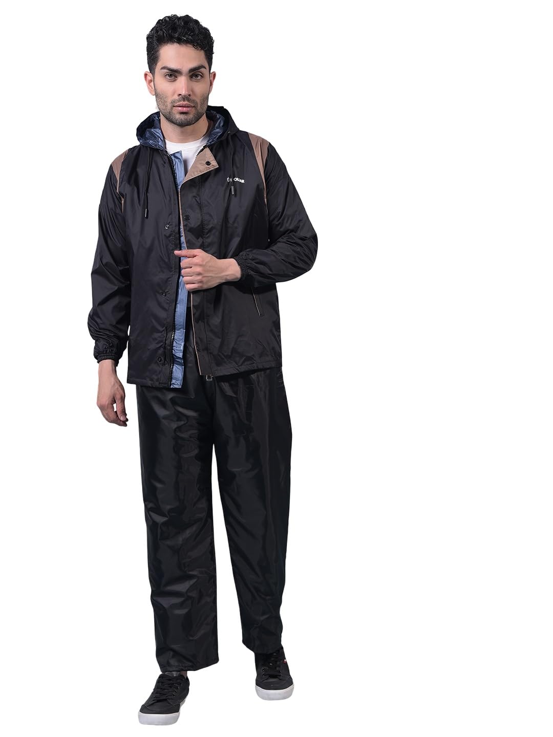 dollar Men's Waterproof Reversible Raincoat Set with Hood & Pocket | PVC Polyester Full Sleeve Zipper Rainwear Suit for Biking, Riding, Trekking, Outdoor | Lightweight Leakproof Jacket Pant Set-picture-35