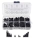 HVAZI 240pcs M2.5 Nylon Hex Spacer Standoffs Screws Nuts Assortment Kit;Male-Female(Black)