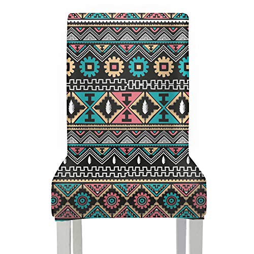 Chaqlin Paisley Stretch Dining Room Chair Cover Spandex Removable Washable Floral Printing Chair Slipcover For Kitchen Living Room,Set Of 6 #TOP14