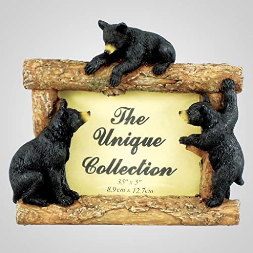 Lipco Polyresin Bears at Play Photo Frame, 6.25-inch Length, Wall and Tabletop Decoration