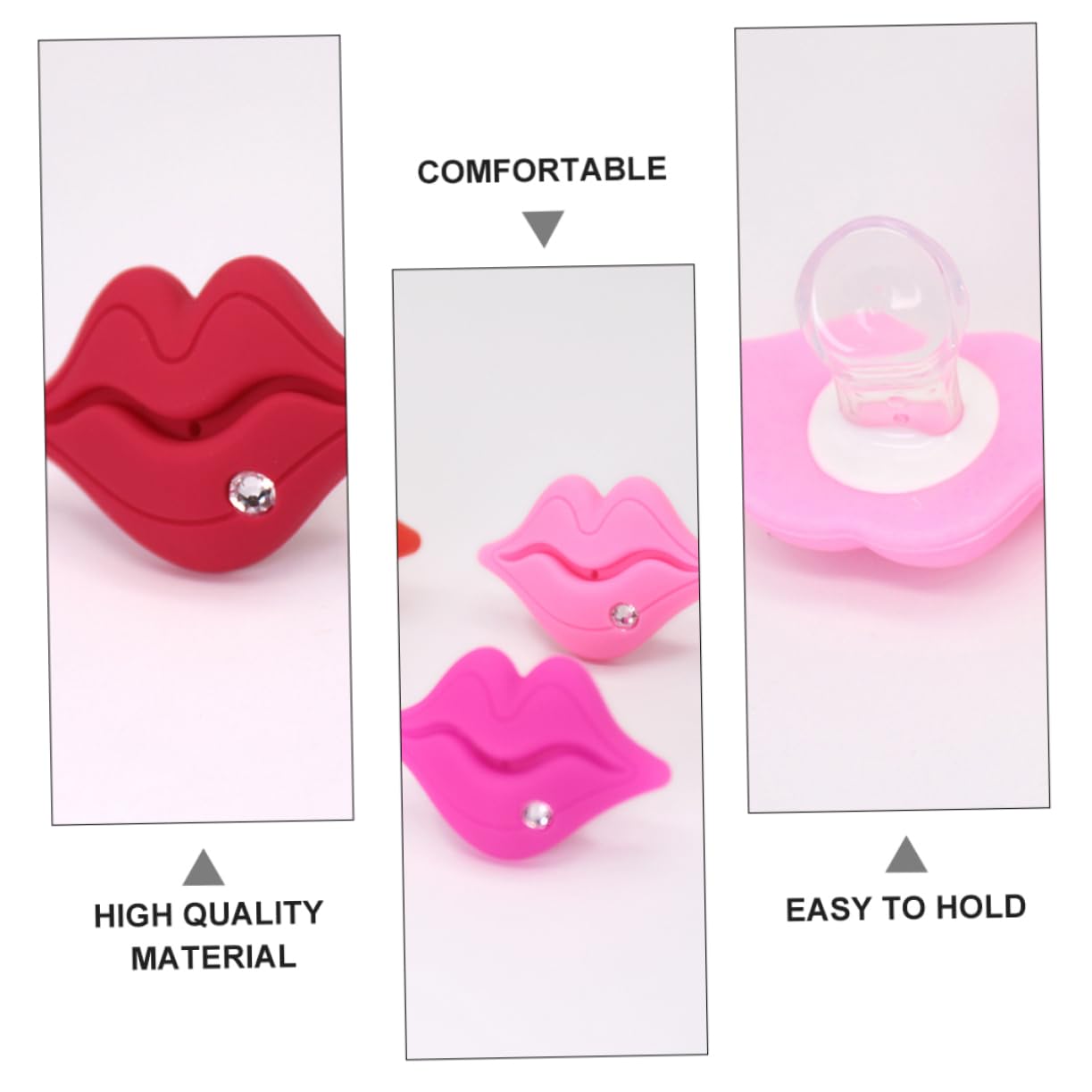 Toddmomy Newborn 3 Pack of Silicone Pacifiers Safe for Infants Teething Supplies for Toddlers