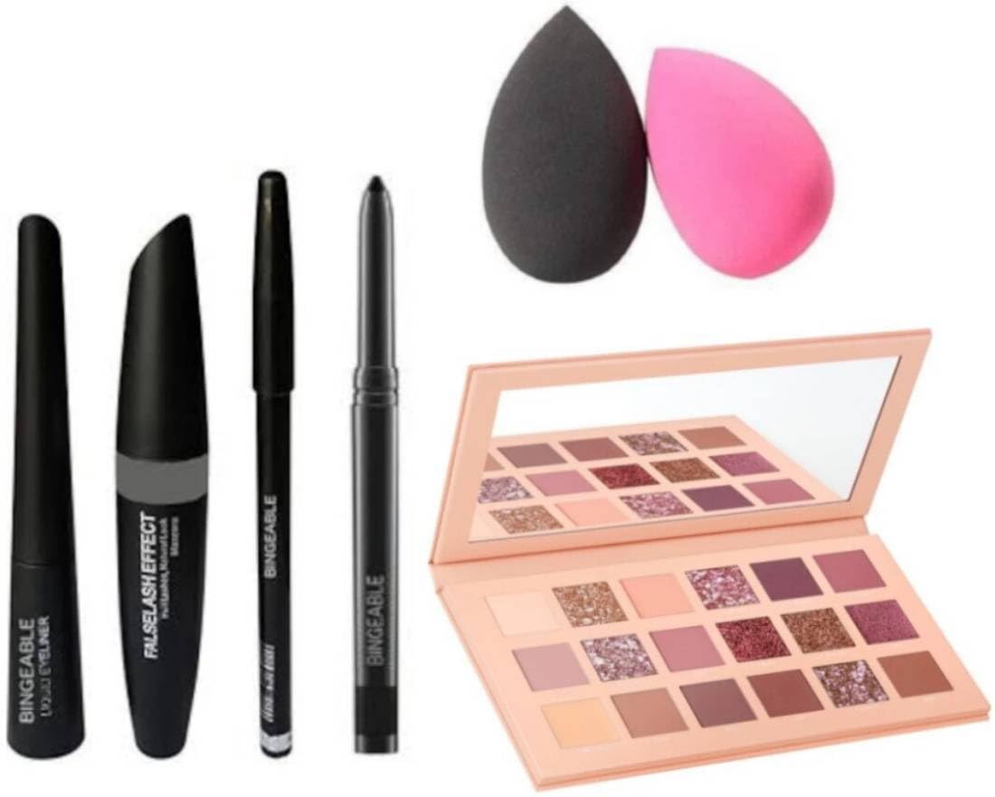 Frippe Eyeshadow With Sponge 2, Kajal, Mascara, Eyeliner, Eyebrow Pencil-image-9