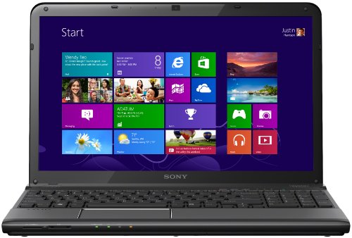 Sony SVE1512J6EB.CEK Vaio E Series 15.5-inch Laptop (Black) - (Intel Core i3 2370M 2.4GHz, 4GB RAM, 640GB HDD, Windows 8)