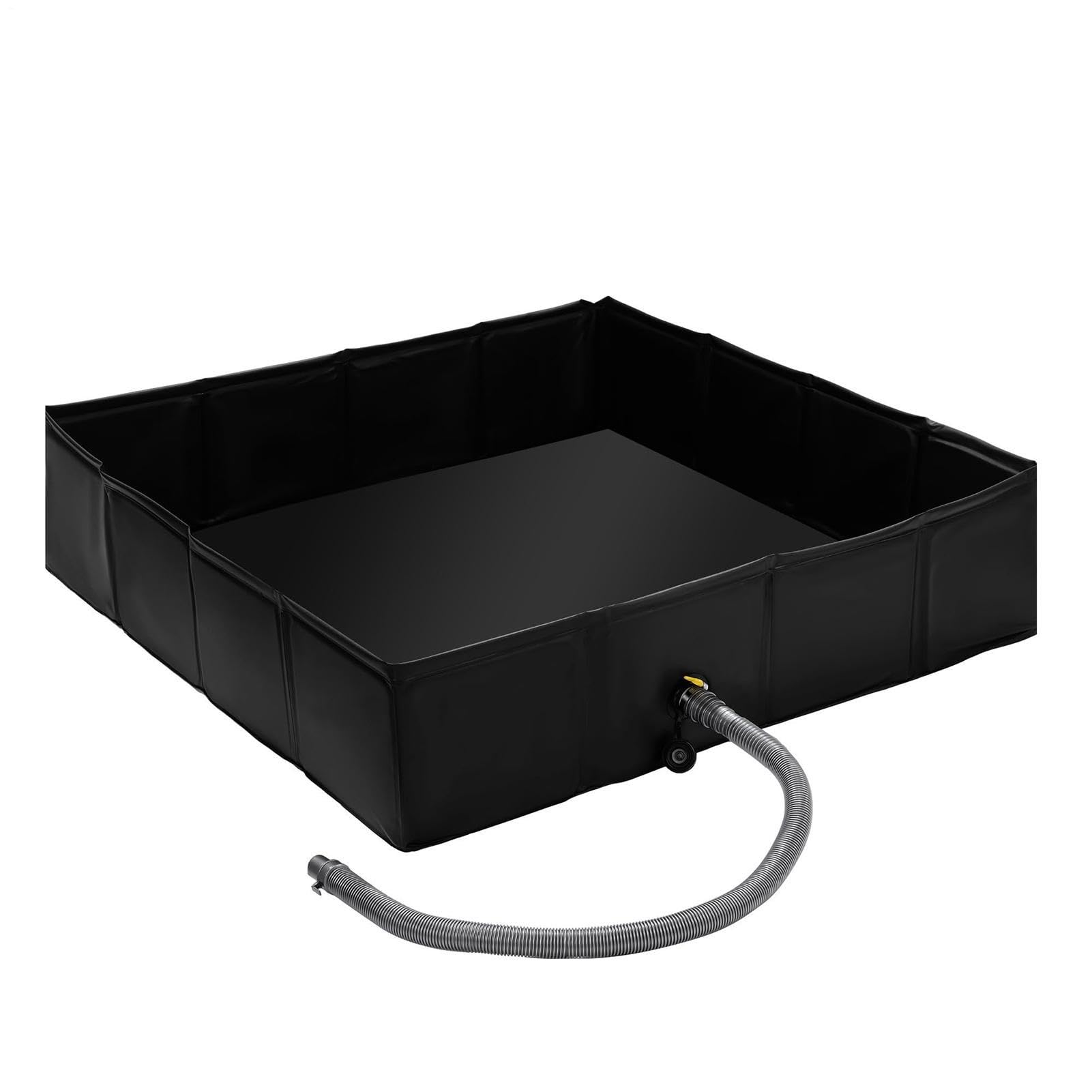 Generisch Base de ducha plegable – PVC 104 x 104 x 25 cm | Bañera portátil impermeable con de drenaje, bandeja de ducha plegable con cremallera | para camping al aire libre viaje mascotas