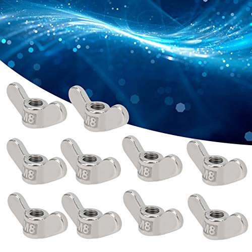 10-teilige M8-Flügelmutter, 304-Edelstahl-Flügelmutter, 8 mm  