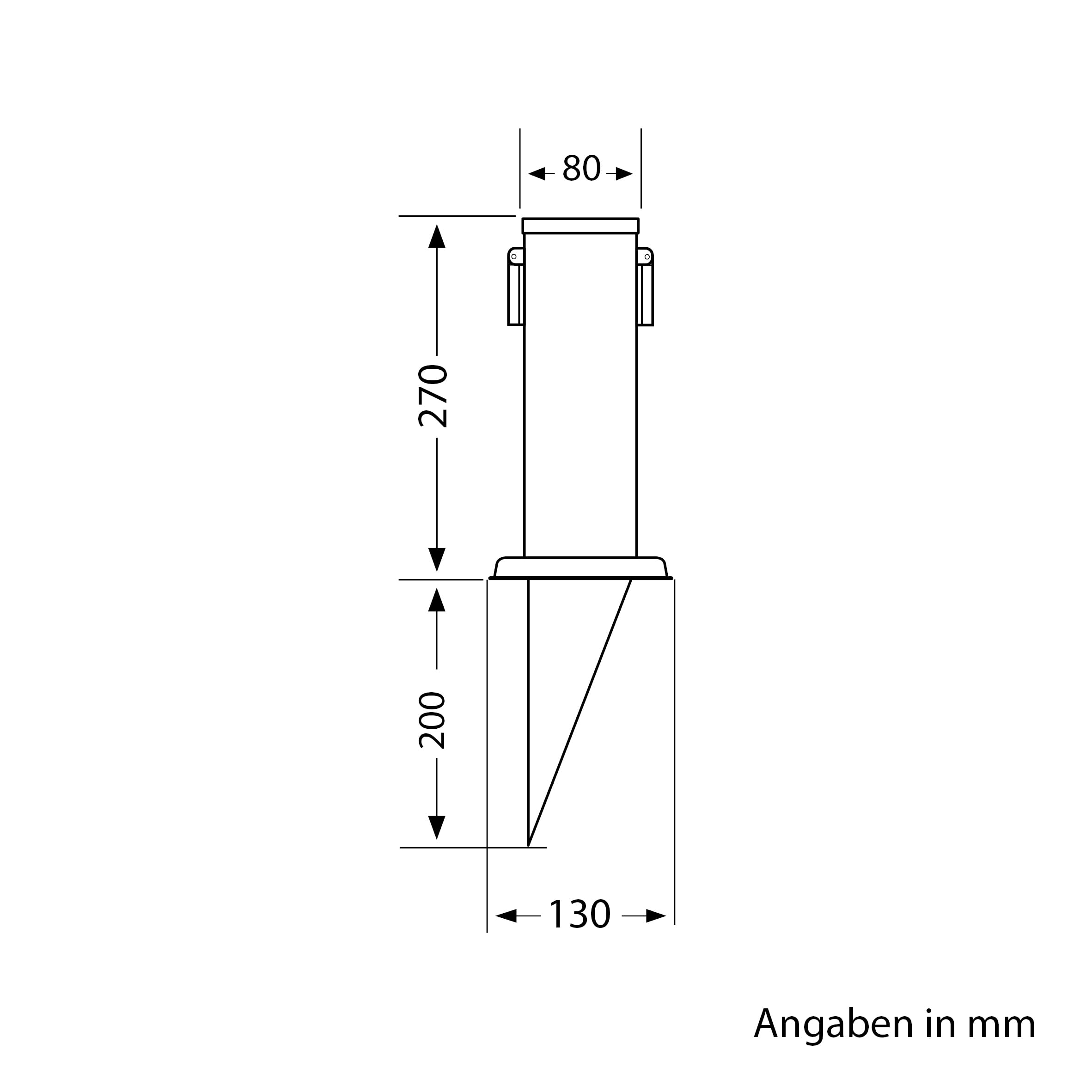 ledscom.de Polly Pilar de Toma de jardín con pincho de Suelo para Exteriores, IP44, 2 Conectores, Antracita, Angular, 27cm