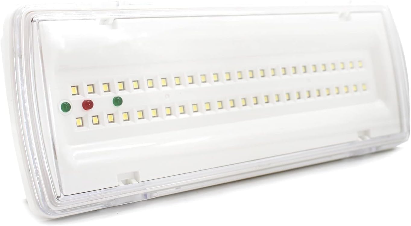 081 Store - 4X Lampada Di Emergenza Con 50 Led Completa Di Incasso E Batteria Luce Bianca 4W [Classe di efficienza energetica A]