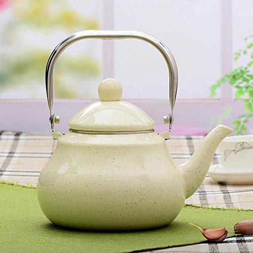 Emaille Teekanne Emaille Teekanne Sahne Teekessel Dicker Emaille Topf Goldener Blumenkessel Teekanne Krug Auflauf Topf Induktionsherd