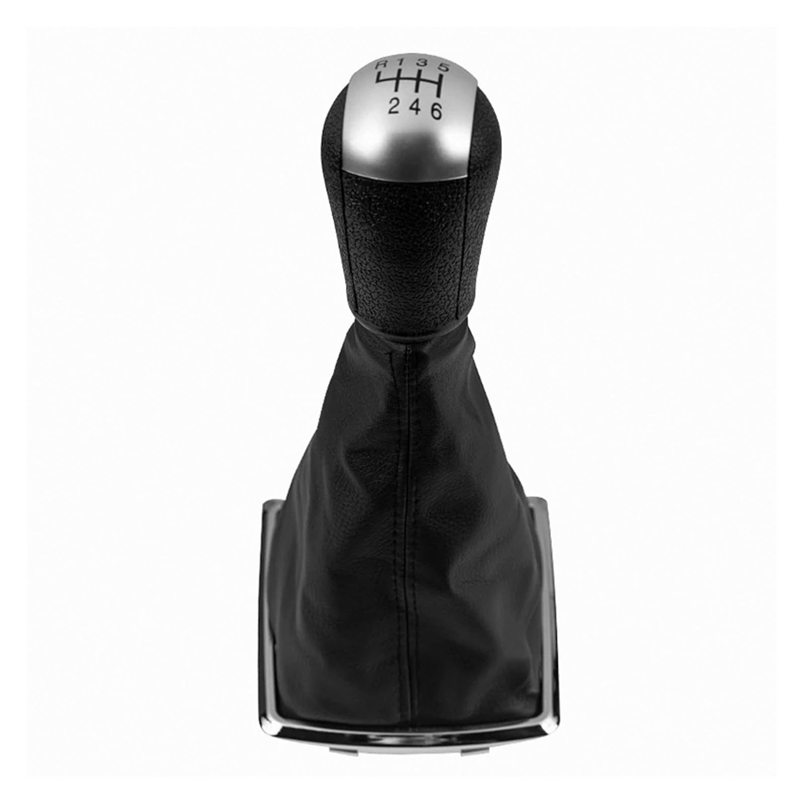Htvtkrfgrl 6 Speed Silver For Focus 2 For Mondeo Mk2 2004 - 2011 Shift Knob Silver / Black Style