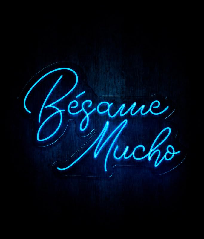 Letrero Neon LED Personalizado Bésame Mucho - Letreros de luz LED para Bodas o decoración de paredes de Bar Negocio Dormitorio Eventos y Fiestas…
