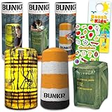 Bunkr Battle Zone Take Cover Set for Kids - Bundle of 3 Inflatable Bunkers for Blaster Battles | Bunk Take Cover for Indoor or Outdoor Use