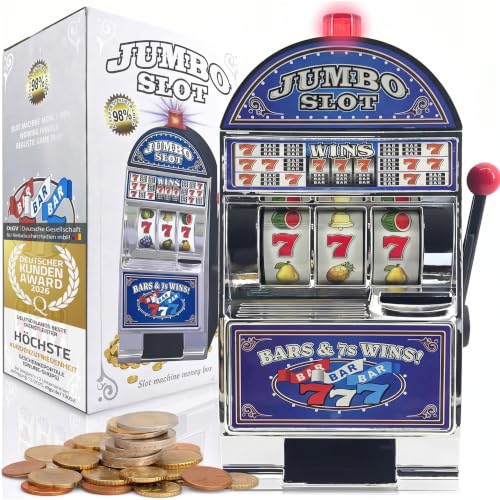 GOODS+GADGETS Einarmiger Bandit - Geldspiel-Automat Slot Machine Glücksspiel-Automat mit Casino Sound & Lichteffekten (Einarmiger Bandit)