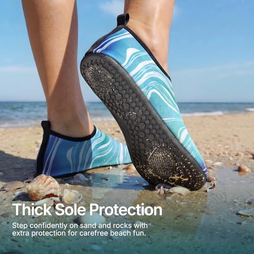 Image of Water Shoes for Women Men Quick-Dry Aqua Socks Swim Beach Outfits Barefoot | Yoga Exercise Wear Sport Accessories Pool Camping Must Haves River Hiking Youth Adult