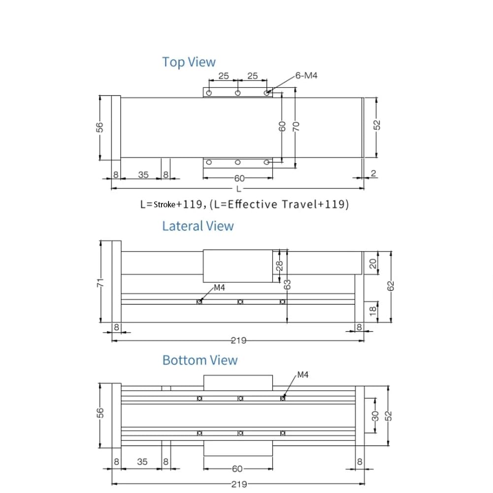 Module de guidage linéaire à vis à billes fermé CNC SFU1605 avec course de 300 mm et fonction anti-poussière