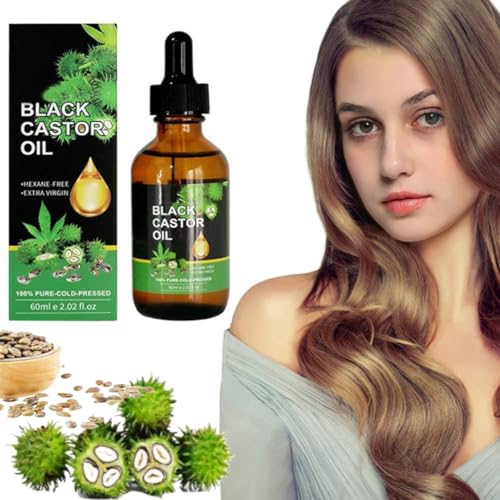 YILKAL Organic Castor Oil, 100% Pure And Natural Castor Oil For Hair Growth, Face, Body, LX^[IC Ђ܂ I[KjbN L@ 60ml (1)