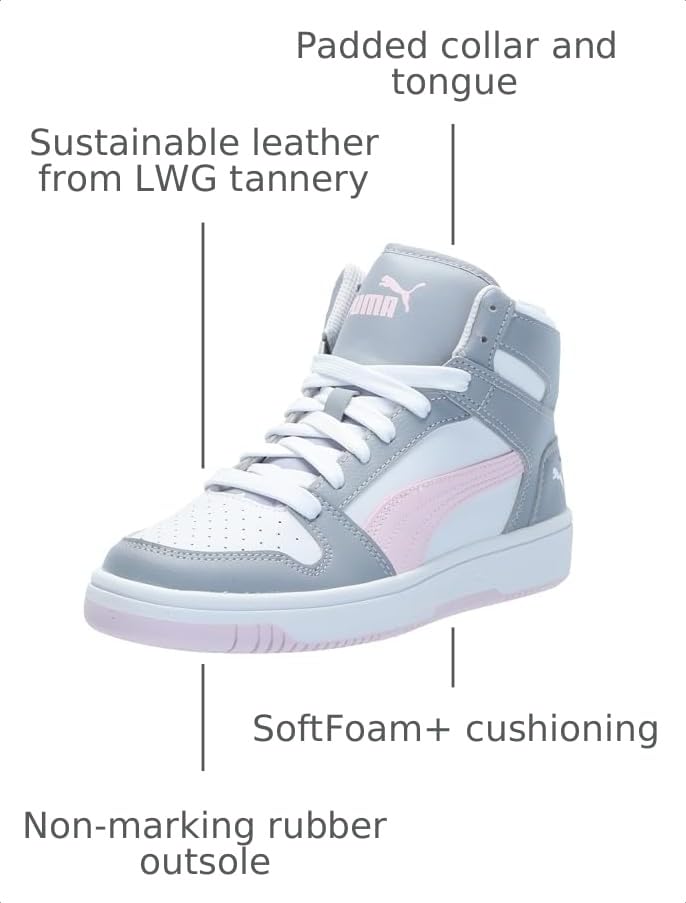 Image of PUMA Unisex-Child Rebound Layup Mid Shoes