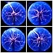 Gresus 6 Inch Plug-in Plasma Ball Lamp - Touch & Sound Sensitive Interactive Plasma Lamp Nebula Sphere Globe, Science Educational Gift for Decorations/Parties/Bedroom (Blue)