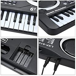 JIREOU 61 clés numériques Clavier électronique Electronic Piano Cadeau Kids Instrument de Musique Clavier Musical Professionnel - Les Beatles, Paul McCartney, John Lennon, RIngo Starr, George Harrison JIREOU 61 clés numériques Clavier électronique Electronic Piano Cadeau Kids Instrument de Musique Clavier Musical Professionnel – Image 4