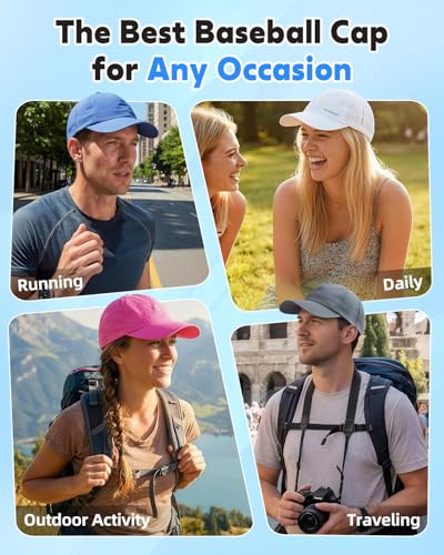 Image of Lightweight Golf Hat for Women Men, UPF 80+ Sun Protection Cap, Breathable Quick-Dry Baseball Cap for Running Sport