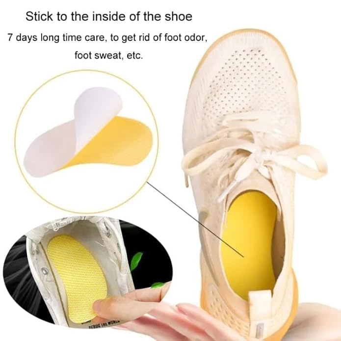 Mshine Antistinking Insole Paste (10 Pcs) – Odor-Removing Shoe Inserts, Sweat-Absorbing Deodorizer Pads for Shoes, Long-Lasting Freshness, Ultra-Thin & Comfortable Foot Care Stickers (Pack Of 2) - Image 5 thumbnail