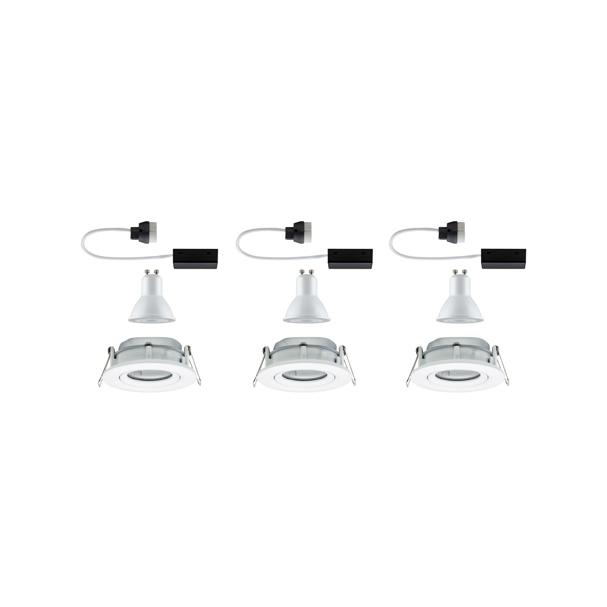 Paulmann Premium EBL Set Name IP65 schwenkbar LED 3x_W 230V GU10 51mm Weiß/Metall