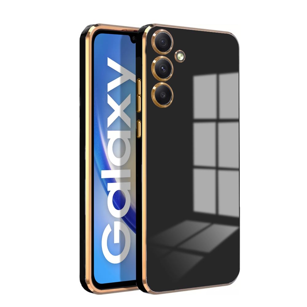 KARWAN®️ Luxury 6D Chrome Back Cover Case Compatible for Samsung Galaxy A54 5G |Slim Shockproof Soft TPU | Raised Lips Protection | Camera Protection | Stylish Back Case and Cover |-Black (B0C7QXW193) Amazon Price History, Amazon Price Tracker