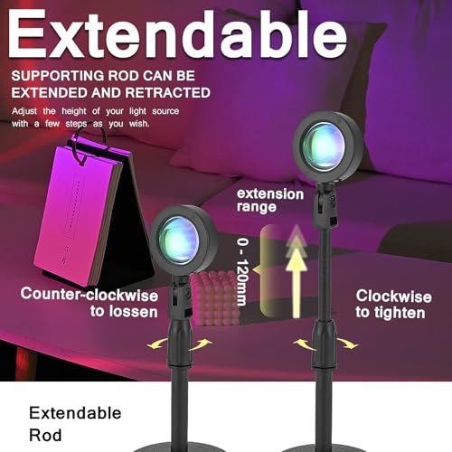 PMOPDSNNE 16-Color Sunset Projector with 180° Rotating Head — view 5