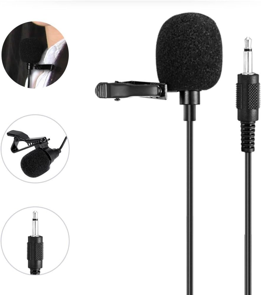 WinBridge W Portable Collar clip Microphone 3.5mm Audio Compatible with All Voice Amplifiers