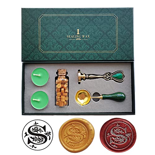 Cachet de cire lettre S pour réussir vos faire-part sans bavure avec coffret