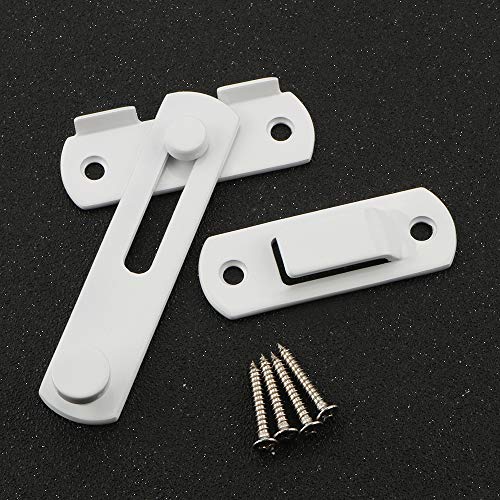 Alise Flip Latch,Gate Latches Safety Door Lock For Barn Wood Fence Sliding French Doors,Stainless Steel Gate Hardware,White Finish Ms9001W #TOP5