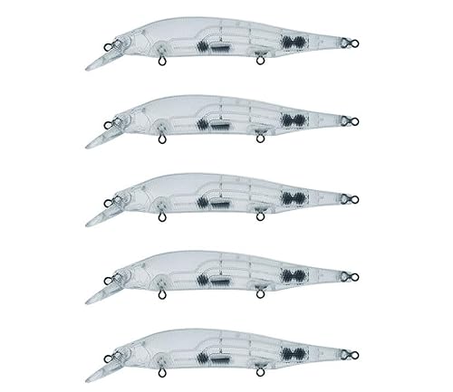 Cuoyuqie 10pcs DIY Unpainted Lure Blanks Fishing Eye Crankbait Simulation Blank Body Clear Hard Baits Trout Salmon Swimming Sea Bait Topwater Freshwater Plastic Minnow Lure CO84