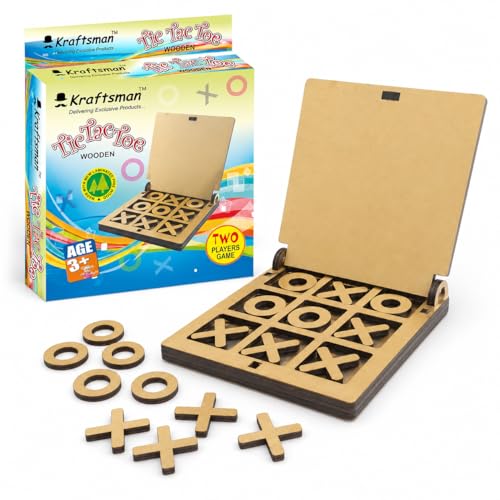 Image of Braintastic Wooden Jigsaw Puzzle Travel Board Game Learning & Creative Educational Intelligence Brain Games Sorting Puzzle Toys for Kids (TIC TAC PO1)