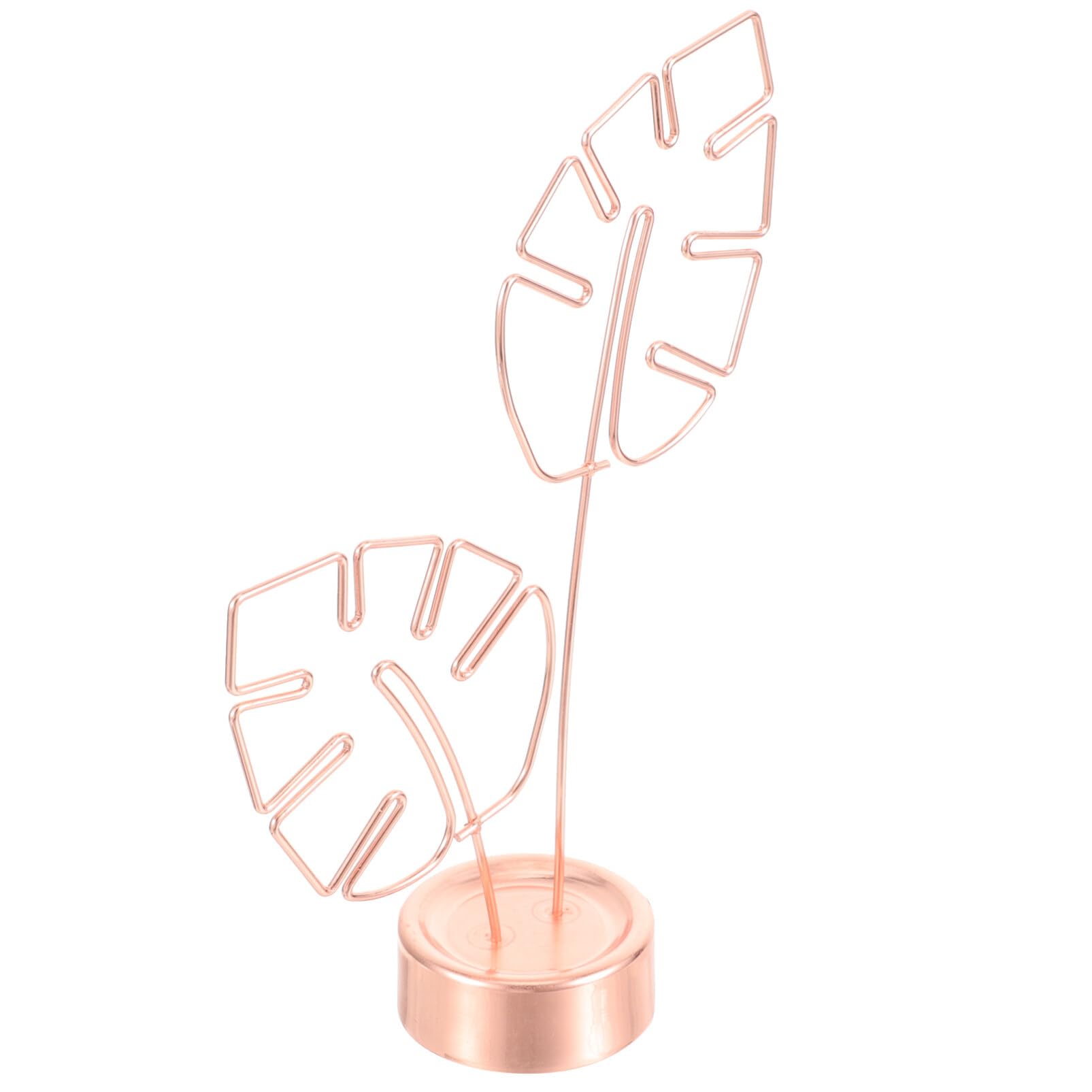 Healeved Desktop Note Holder Tabletop Memo Clamp Palm Leaves Picture Holder Card Photo Clips Wedding Card Display Memo Stand Clamp
