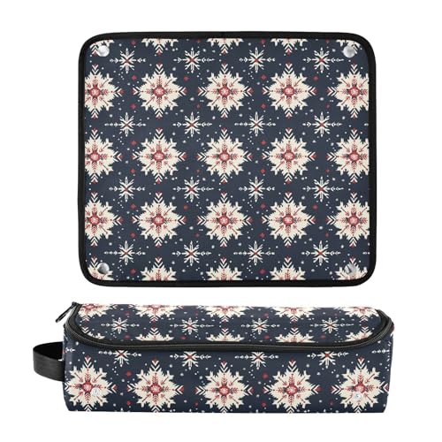 Bolsa organizadora de viaje para herramientas de cabello Boho Bohemian Marble resistente al calor para planchas y rizadores, accesorio portátil miniatura 3