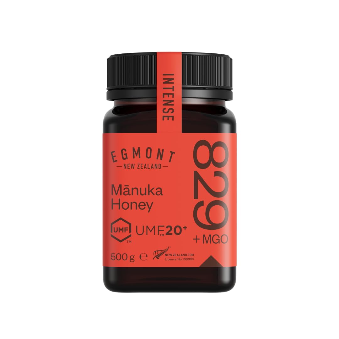 Egmont Honey Miel de Manuka 820+ MGO original de Nueva Zelanda UMF 20+ - 100% puro, certificado, activo Miel de Manuka (500g)
