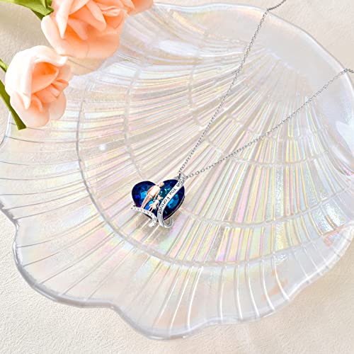 AOBOCO To My Daughter Necklace Gifts from Dad and Mom, 925 Sterling Silver Engraved I Love You Forever Daughter Birthday Jewelry Gifts from Dad and Mom4